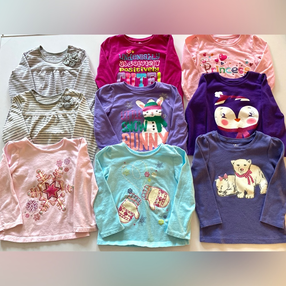 Children’s Place Long Sleeve Tshirts Bundle Girl’s 4T TCP